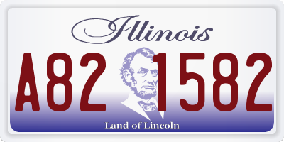 IL license plate A821582