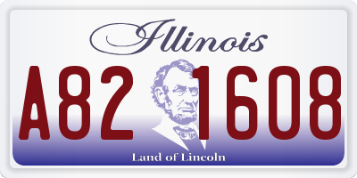 IL license plate A821608