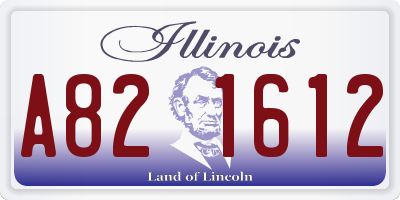 IL license plate A821612