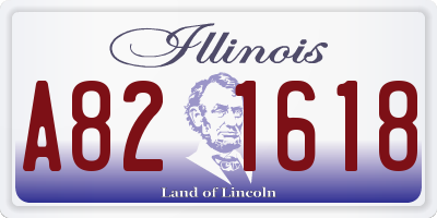 IL license plate A821618