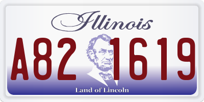 IL license plate A821619
