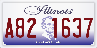 IL license plate A821637
