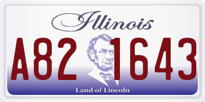 IL license plate A821643