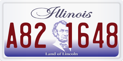 IL license plate A821648
