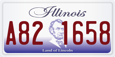 IL license plate A821658