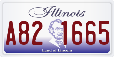 IL license plate A821665