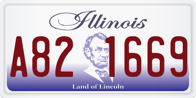 IL license plate A821669