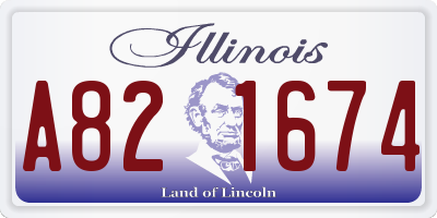 IL license plate A821674