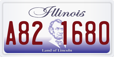 IL license plate A821680
