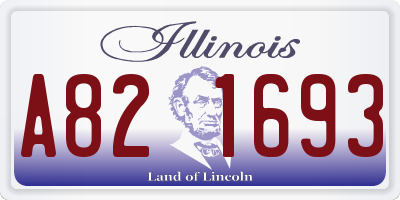 IL license plate A821693