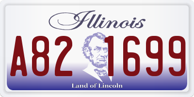 IL license plate A821699