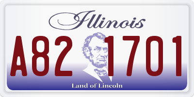 IL license plate A821701