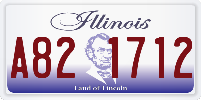 IL license plate A821712