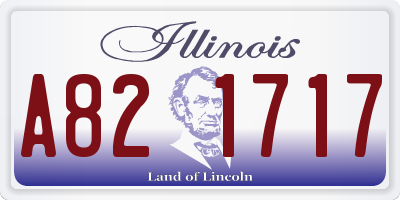 IL license plate A821717