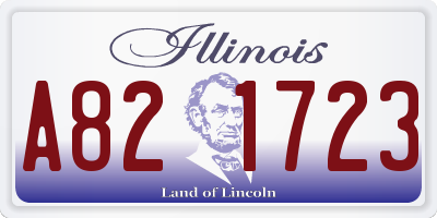 IL license plate A821723