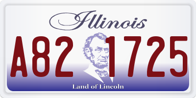 IL license plate A821725