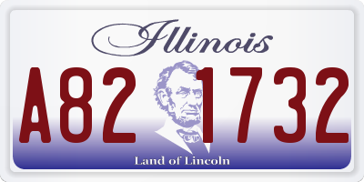 IL license plate A821732