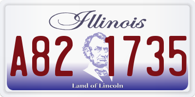 IL license plate A821735