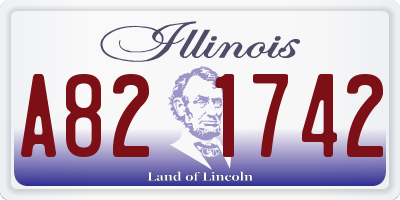 IL license plate A821742