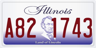 IL license plate A821743