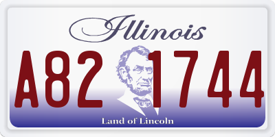 IL license plate A821744