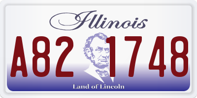 IL license plate A821748