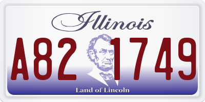 IL license plate A821749