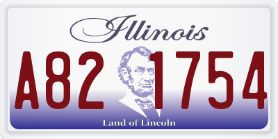 IL license plate A821754