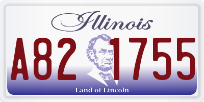 IL license plate A821755