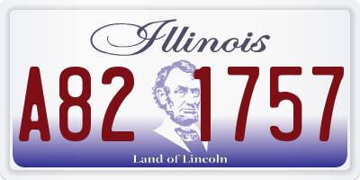 IL license plate A821757