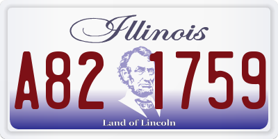 IL license plate A821759