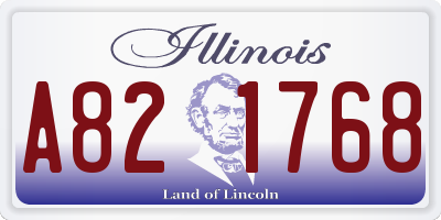 IL license plate A821768