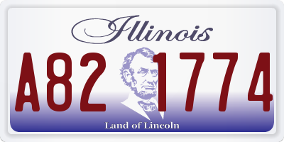 IL license plate A821774