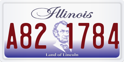 IL license plate A821784