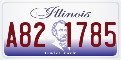 IL license plate A821785