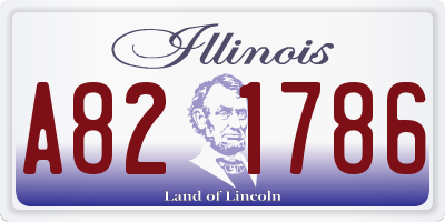 IL license plate A821786