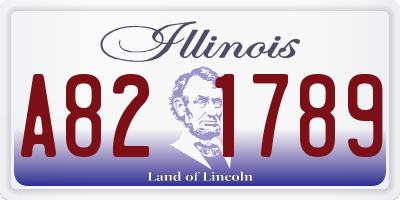 IL license plate A821789