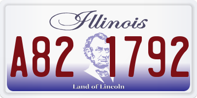 IL license plate A821792