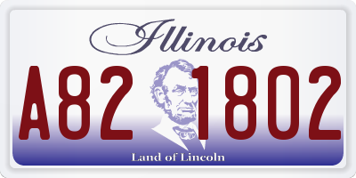 IL license plate A821802