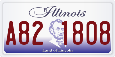 IL license plate A821808