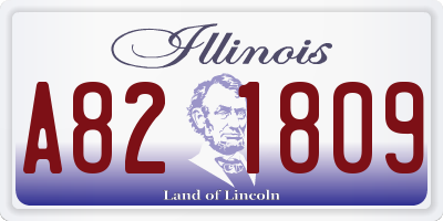 IL license plate A821809