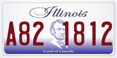 IL license plate A821812