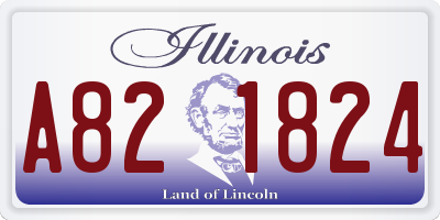 IL license plate A821824