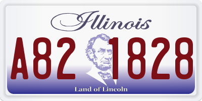 IL license plate A821828