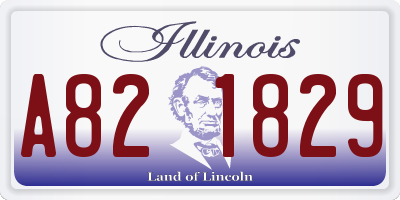 IL license plate A821829