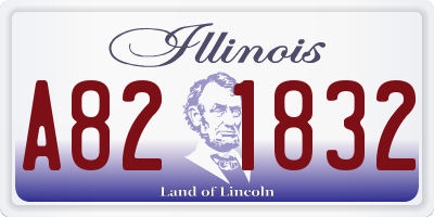 IL license plate A821832