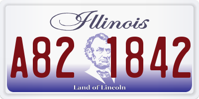 IL license plate A821842