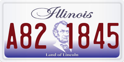 IL license plate A821845