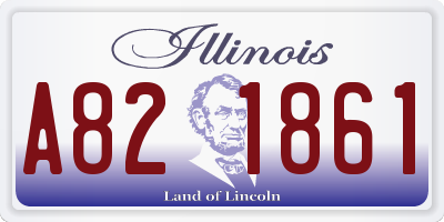 IL license plate A821861