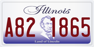 IL license plate A821865